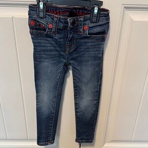 True Religion Kids Blue Jeans with Red Details